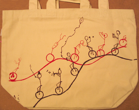 Unicycle Convention tote bag